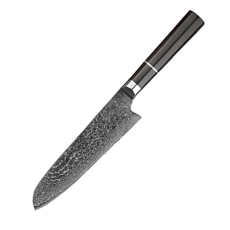Couteau de cuisine de chef en acier inoxydable 2A442, 67 couches de lame dure en acier damas, couteau santoku pour trancher la viande, couteau de cuisine 1