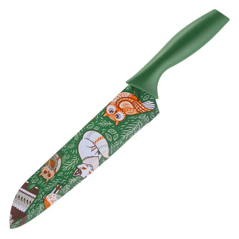 Couteau de Chef ménager avec Logo personnalisé imprimé, couteau à trancher les légumes en acier inoxydable, couteau d'office pour les fruits 1