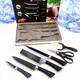 Small House Appliances Professional Cheap Chef Knife Set Cutting Knives 6pcs High Stainless Steel Block Ceramic Black Kitchen Knife Set Ningbo Portmanufacturing 4