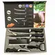 Small House Appliances Professional Cheap Chef Knife Set Cutting Knives 6pcs High Stainless Steel Block Ceramic Black Kitchen Knife Set Ningbo Portmanufacturing 2