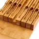 For Supermarket White Small Kitchen Appliances Custom Logo Kitchen Magnetic Bamboo Knife Holder Wood Knife Block Drawer Knife Organizer by Libi Ang 3