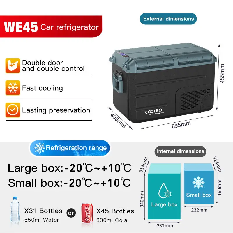 Hot Saleportable Compressor Refrigerator for Marketplace 3