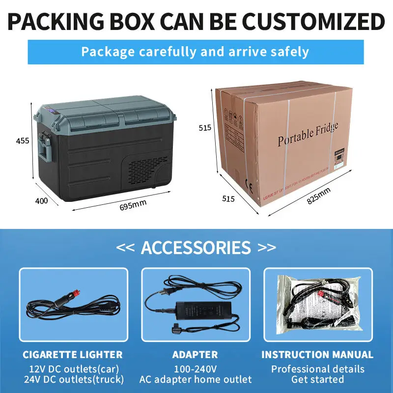 Hot Saleportable Compressor Refrigerator for Marketplace 5