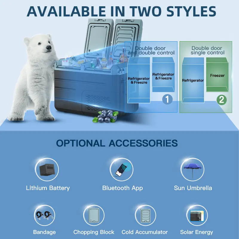 Hot Saleportable Compressor Refrigerator for Marketplace 4