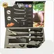 Good Sellingkitchenware Items Wholesale for Supermarket D/P (can Be Discussed) Professional Cheap Chef Knife Set Cutting Knives 6pcs High Stainless Steel Block Ceramic Black Kitchen Knife Set 1