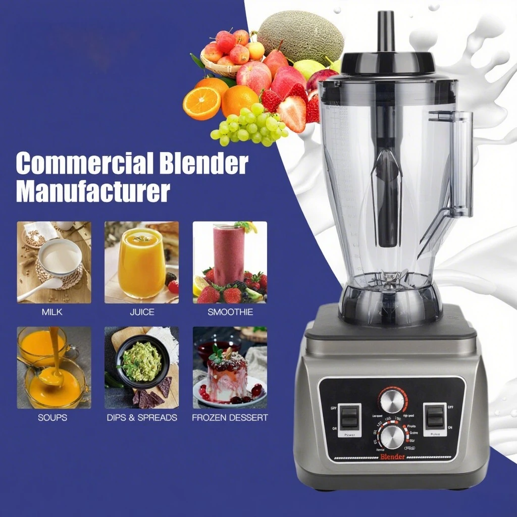 4L 6.5L High Power Commercial Multifunction Electric Juicer Blender Smoothie Maker 1