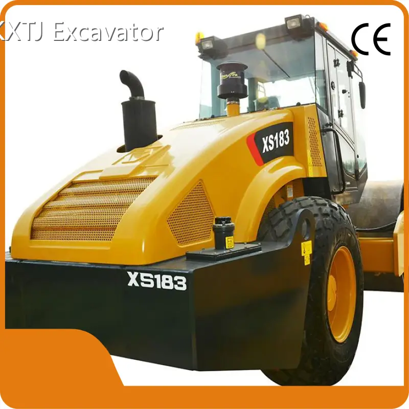 Used Construction Equipment for Sale Vibratory Roller by KXTJ Excavator 1