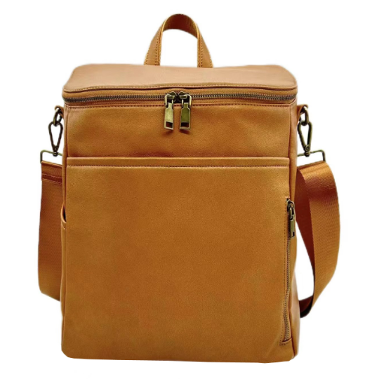 Voyager PU diaper backpack bag with changing mat SRDB134017 brown suitable for the parents everyday essentials 1