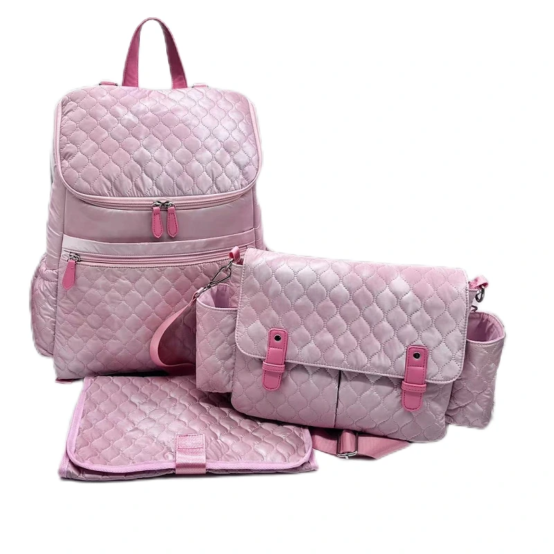 Zaino versatile per borsa per pannolini con fasciatoio portatile, cinghie per passeggino e tasche isolate, viaggio multifunzionale di grande capacità per genitori e bambini 1