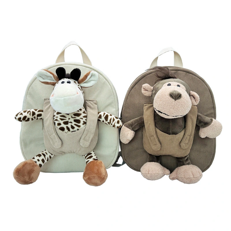 Animal Cartoon Mini Kid Backpack Toddler Backpack for Baby Boys Girls Cute Soft Plush Shoulder Strap Large Capacity for Daycare School Trip 1
