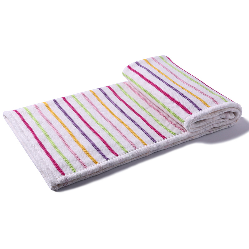 Coperta per neonati con design a strisce colorate alla moda, ultra morbida e accogliente per ragazze e ragazzi, soffici coperte per neonati, per neonati, per passeggino 3
