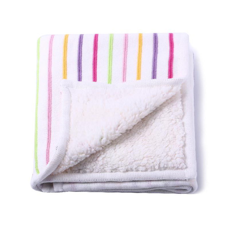 Coperta per neonati con design a strisce colorate alla moda, ultra morbida e accogliente per ragazze e ragazzi, soffici coperte per neonati, per neonati, per passeggino 4