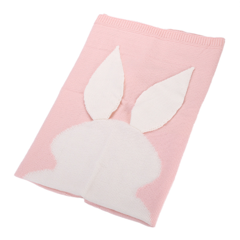 Weiche Babydecken mit niedlichem Kaninchenmotiv für Neugeborene, Mädchen und Jungen, weich, flauschig, warm, Wickeldecke für zu Hause, als Bettdecke, als Geschenk für Kleinkinder 1