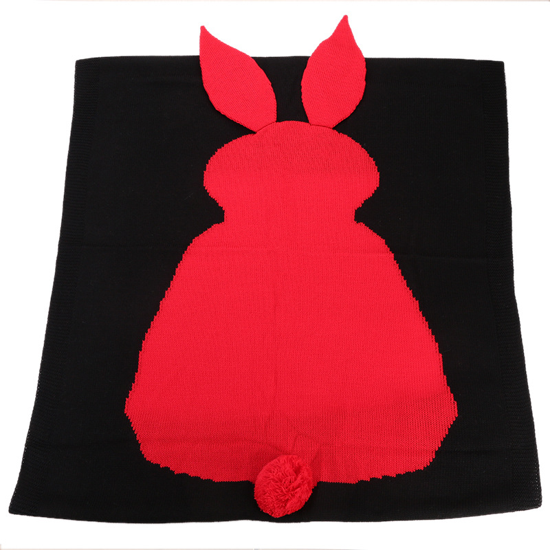 Weiche Babydecken mit niedlichem Kaninchenmotiv für Neugeborene, Mädchen und Jungen, weich, flauschig, warm, Wickeldecke für zu Hause, als Bettdecke, als Geschenk für Kleinkinder 6
