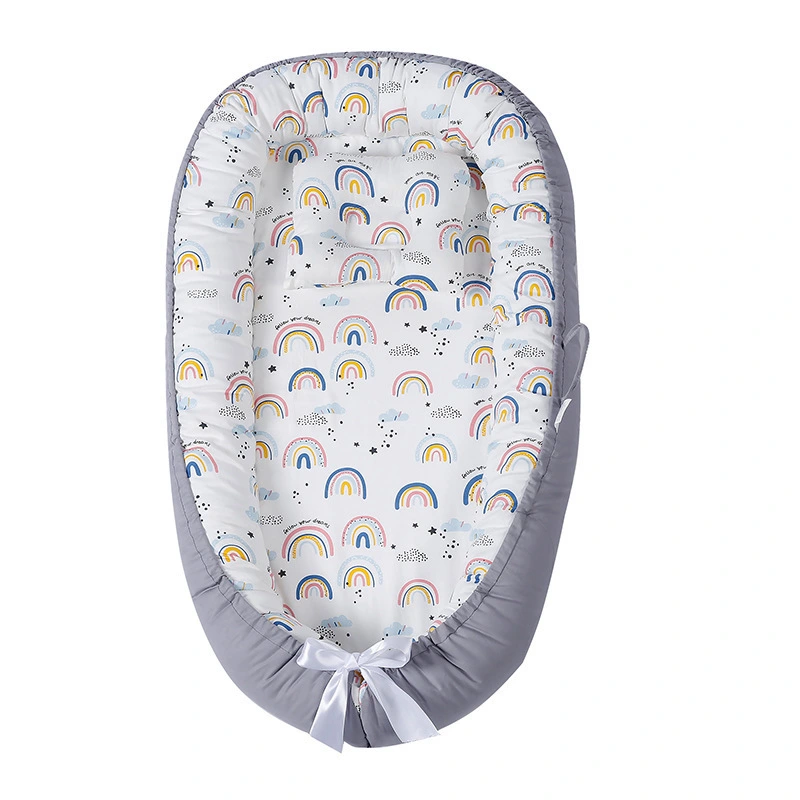 Baby Lounger for Newborn Baby Sleeping Bag Breathable Portable Infant Nest Adjustable Cotton Soft for Travel Newborn Essentials Gifts 1