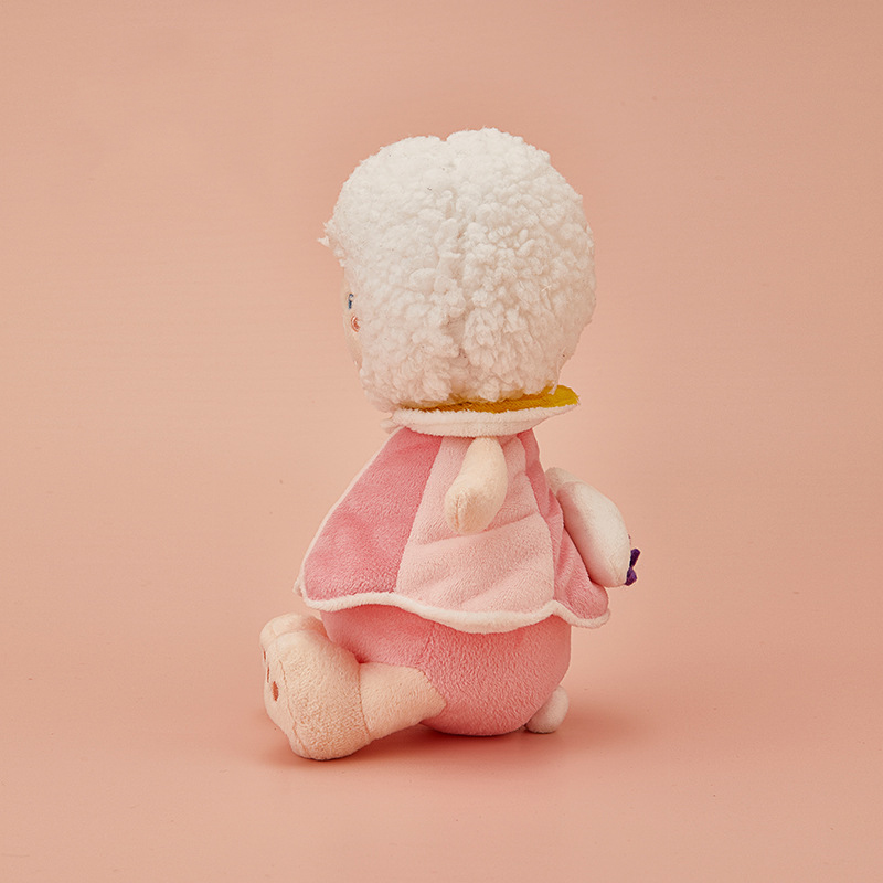 Cute Pink Lambswool Bear Plush Toys Stuffed Animal Sensory Toy Baby Toys Washable for Newborns Toddler Kids Infants Holiday Gifts 2