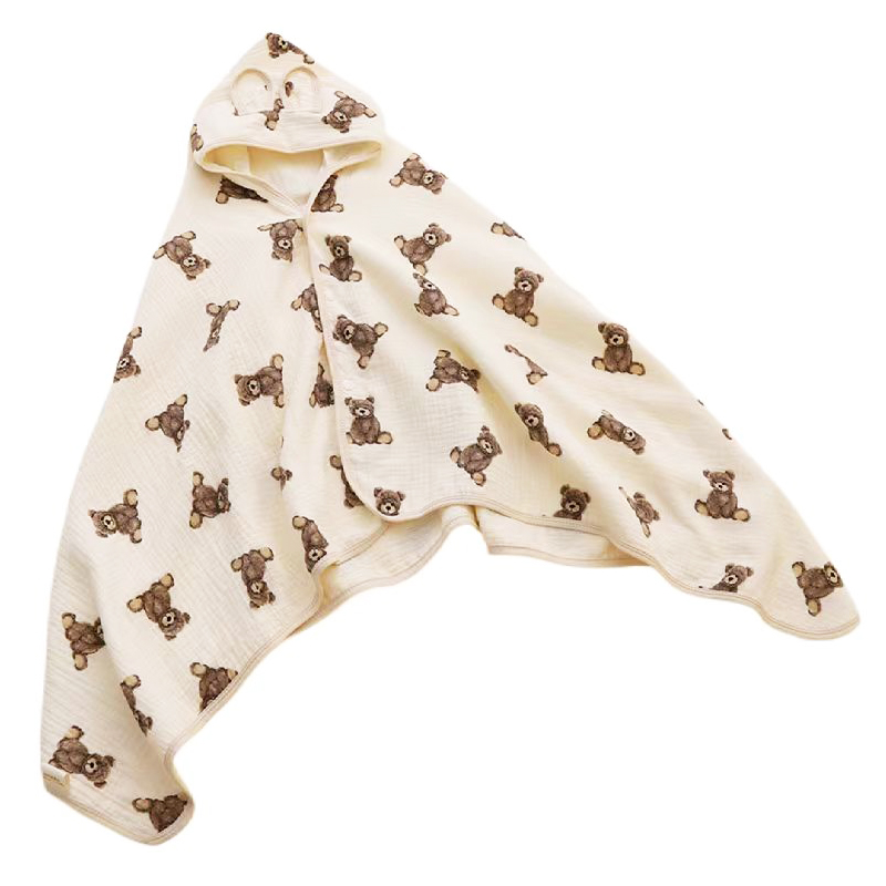 Asciugamani per neonati con cappuccio per neonato in morbido cotone ultra assorbente per neonati, regalo unisex per neonati, essenziale per la doccia per bambini 2