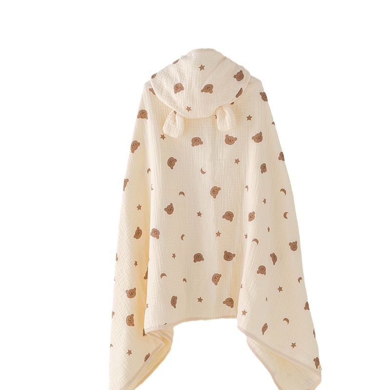 Asciugamani per neonati con cappuccio per neonato in morbido cotone ultra assorbente per neonati, regalo unisex per neonati, essenziale per la doccia per bambini 4