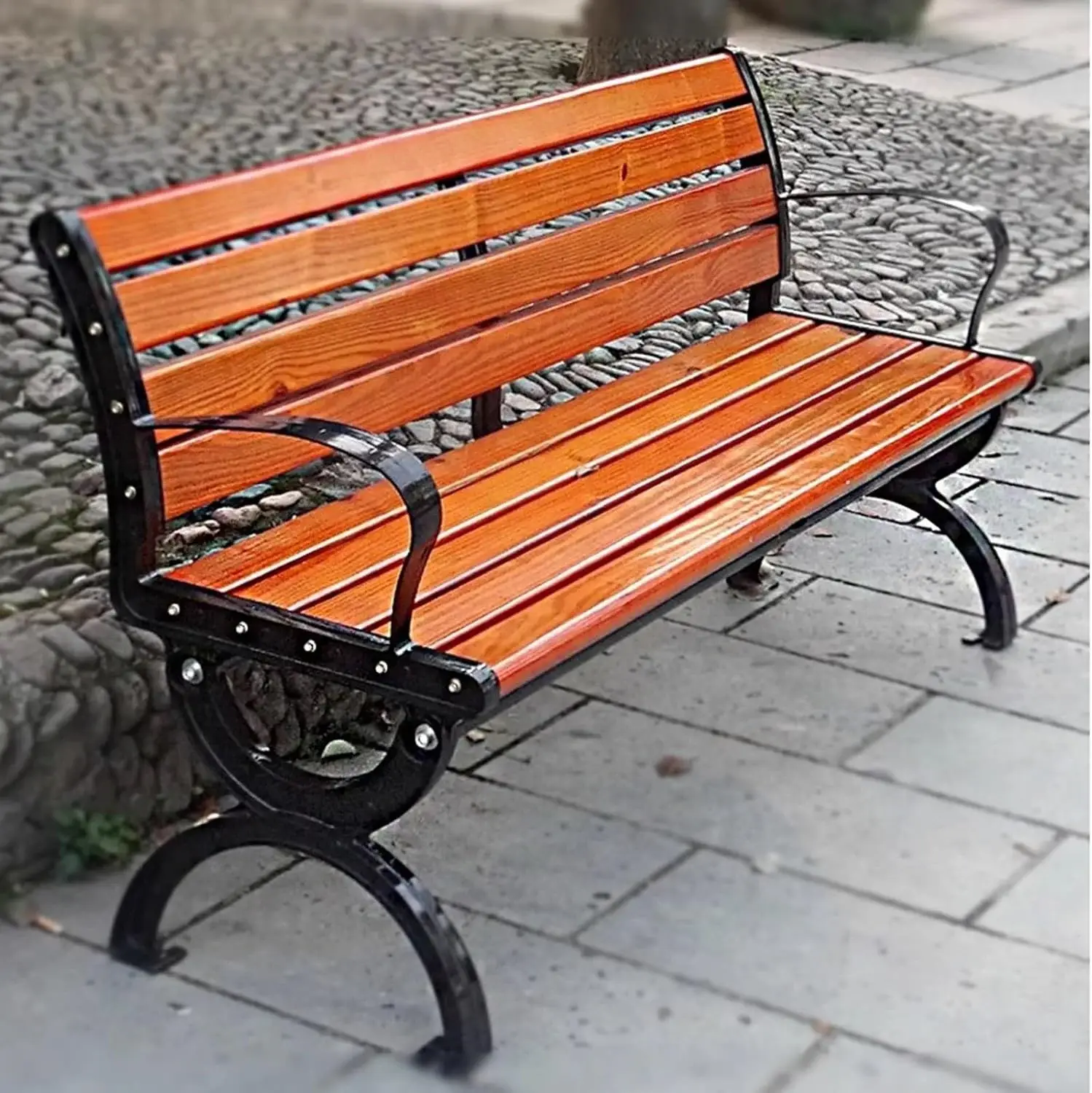 Wooden Bench in Garden Price Modern 2