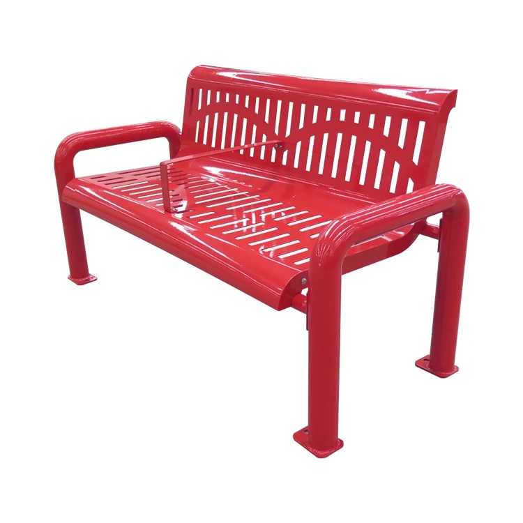 Banc de parc en acier galvanisé imperméable – Résistant à la corrosion 1