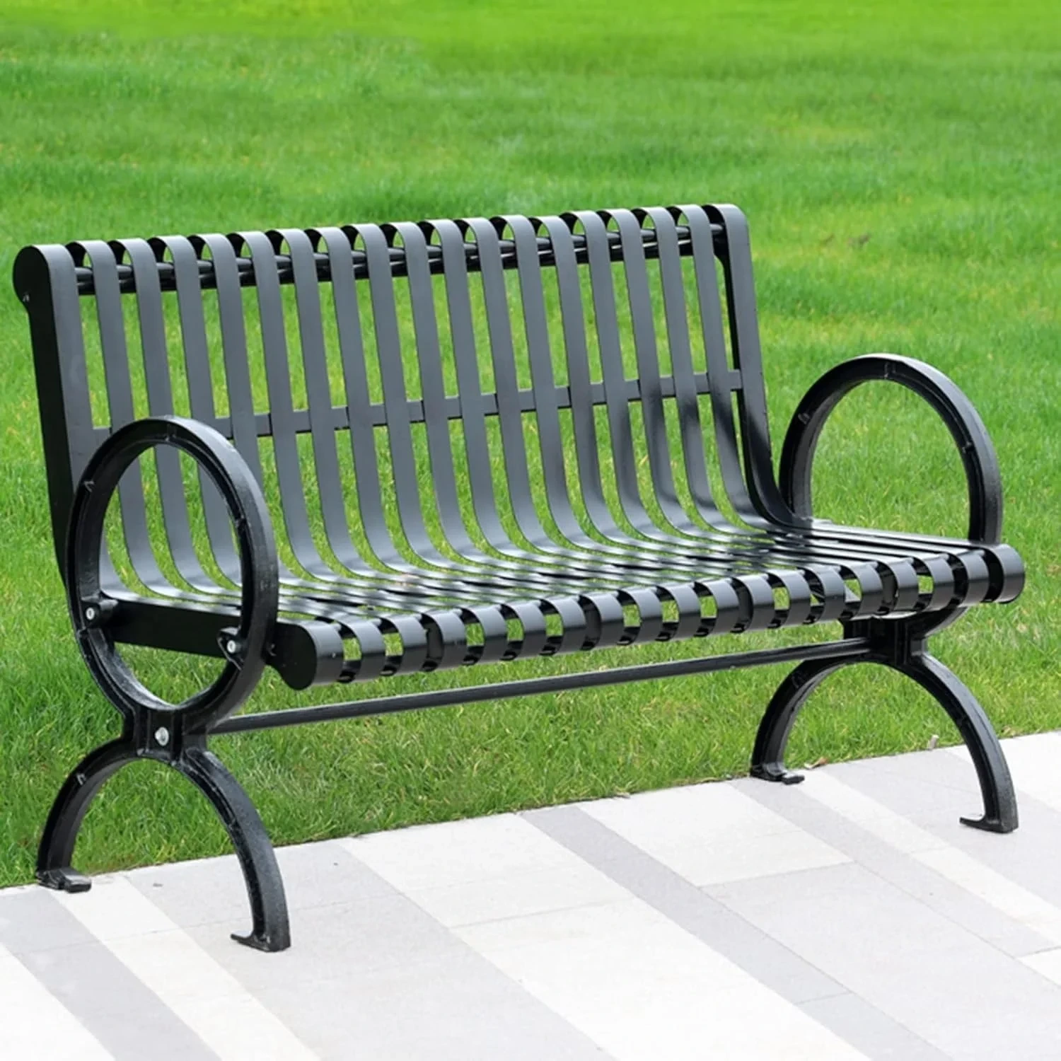 Outdoor Stainless Steel Park Bench for Garden and Patio 1