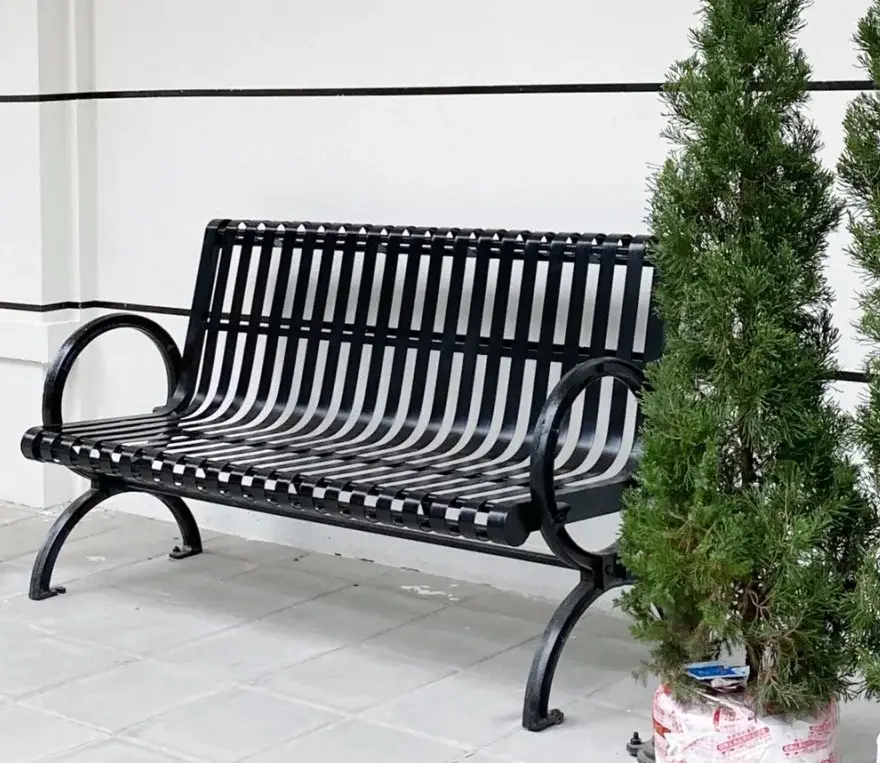Wooden Park Benches Suppliers Cost Iron 4