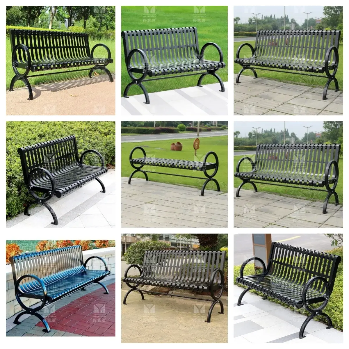 Wooden Park Benches Suppliers Cost Iron 3