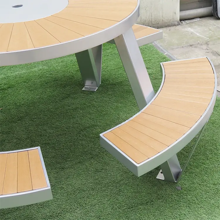 Custom Wooden Park Picnic Tables Factory 5