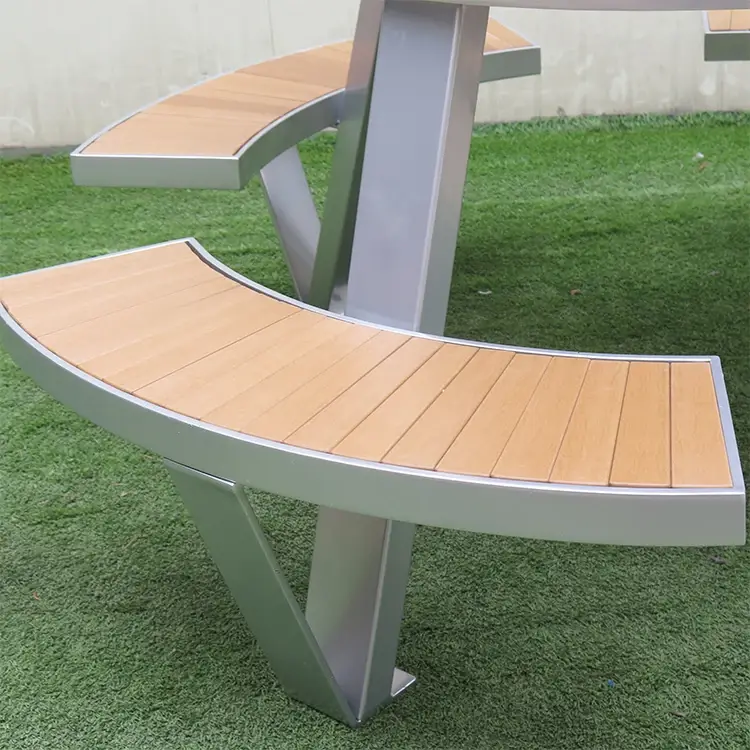 Custom Wooden Park Picnic Tables Factory 4