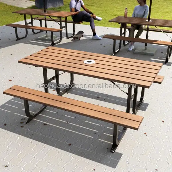 HAOYIDA Large Wooden Picnic Table EN 840/ISO 9001/14001/18000 Large Wooden Picnic Tablesupply 3