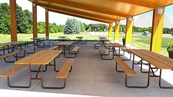 HAOYIDA Large Wooden Picnic Table EN 840/ISO 9001/14001/18000 Large Wooden Picnic Tablesupply 7