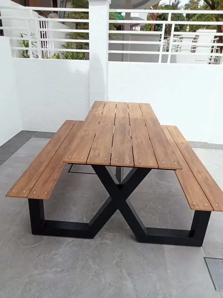 Picnic Bench Table Customized Steel Picnic Bench Tablefactory Price 4