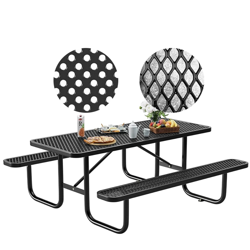 Commercial Outdoor Patio Picnic Table Set with Bench - Factory Direct Sale 1