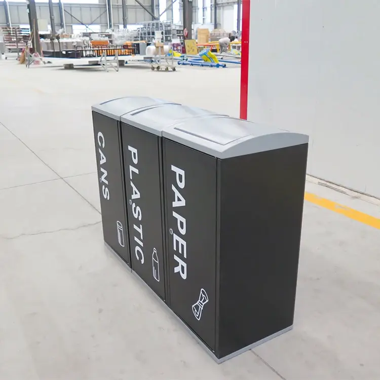 Steel Outdoor Garbage Can Storage Bucketfactory 3