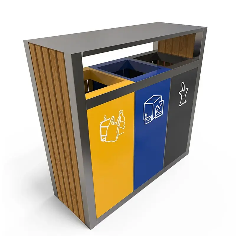 Outdoor Trash Can Cabinet Wholesale EN 840/ISO 9001/14001/18000 2