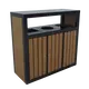 Custom Wood Trash Bin 2