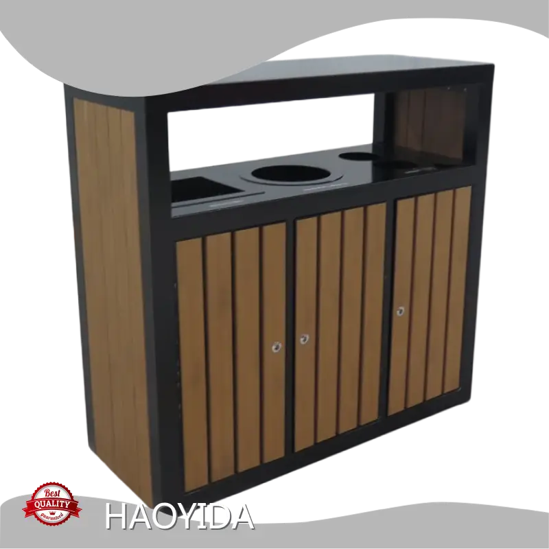Quality Outdoor Wooden Trash Can Factory 1