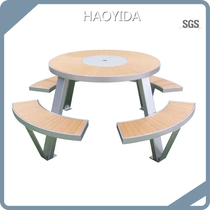 Custom Wooden Park Picnic Tables Factory 1