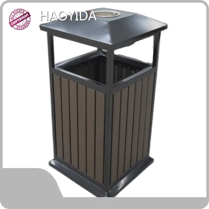 Customized Wood Trash Bin 1