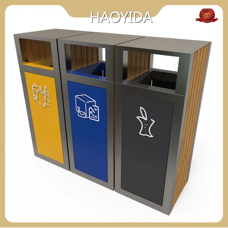 New Metal Outdoor Trash Cans Factory 1