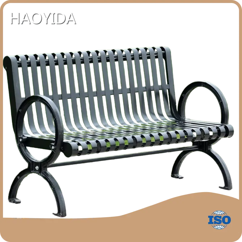 Metal Outdoor Benches Iron - - HAOYIDA 1