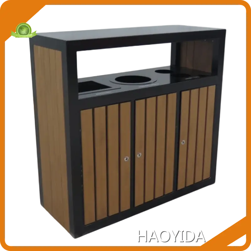 Custom Wood Trash Bin 1