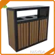 Custom Wood Trash Bin 1