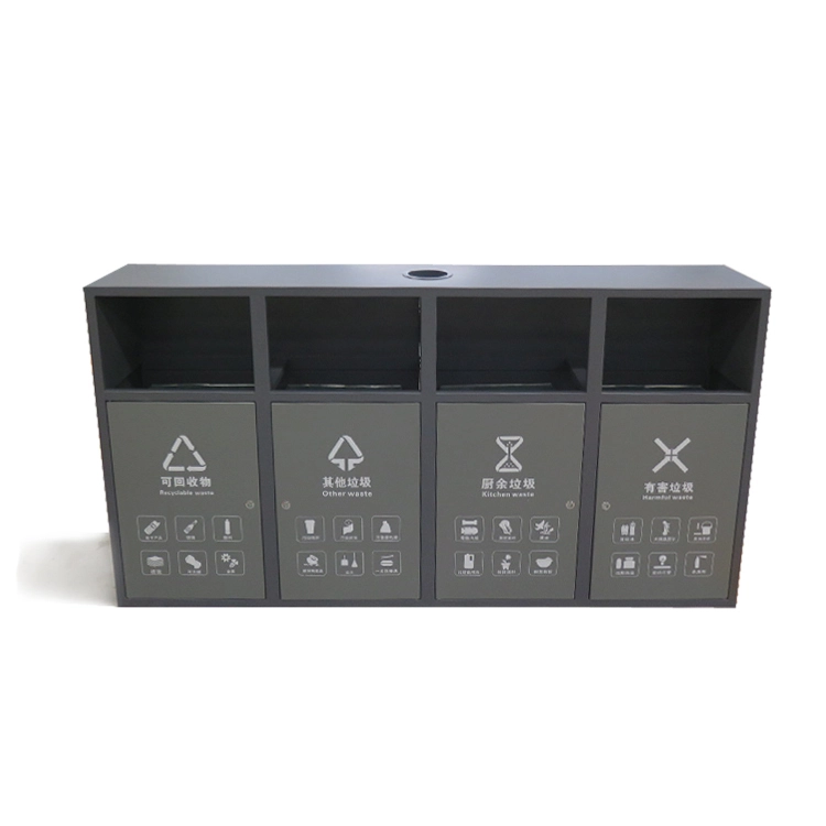 Factory Custom Wholesale 4-Compartment Commercial Large Outdoor Trash Bin 1