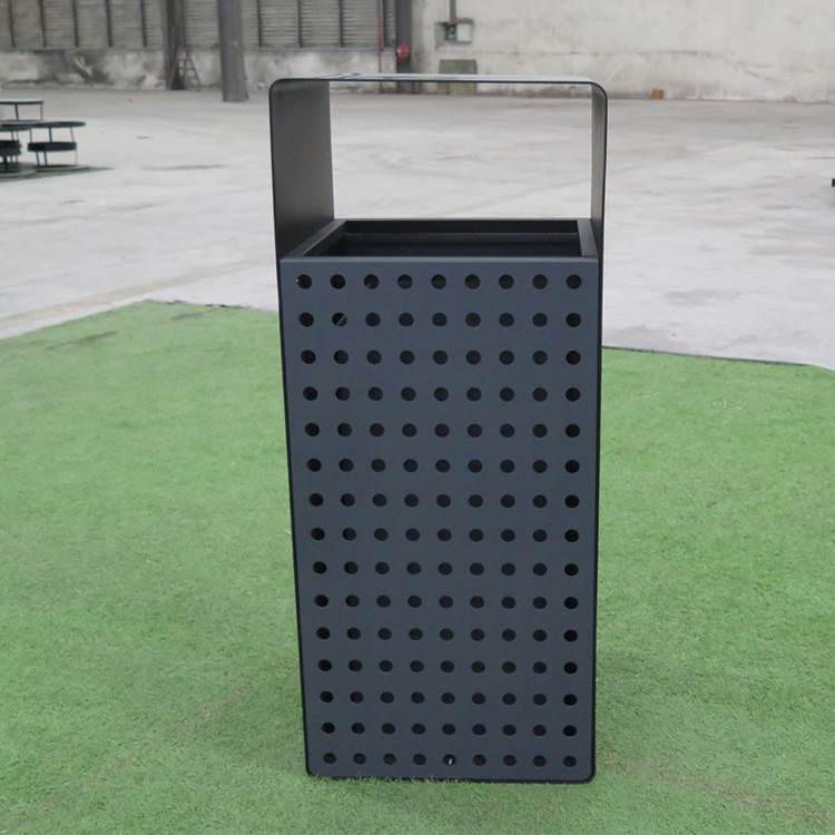 Haoyida Perforated Metal Waste Bin | Modern Outdoor Recycle Bin 3