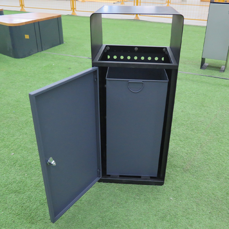 Haoyida Perforated Metal Waste Bin | Modern Outdoor Recycle Bin 5