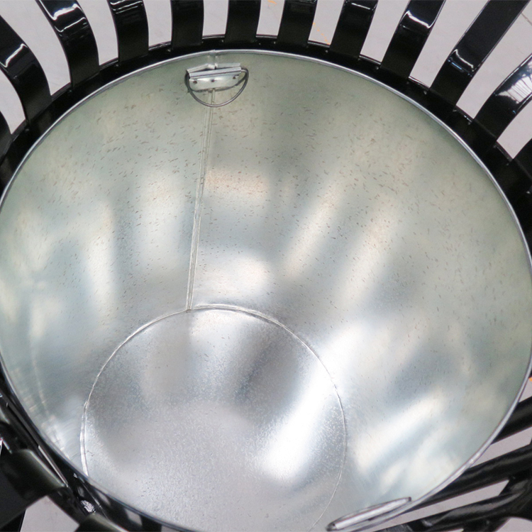 Haoyida Slatted Round Metal Waste Bin | Outdoor Recycle Bin 7