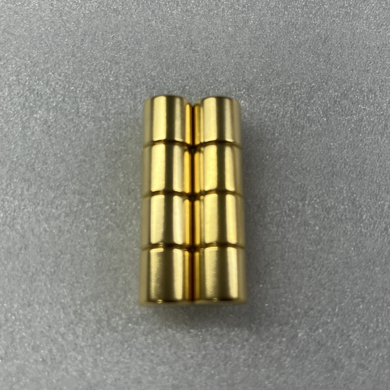 SM-03152035  Golden coating cylinder Neodymium Magnet 4