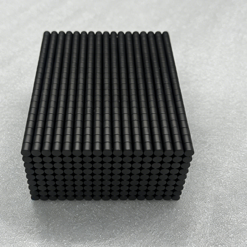 SM-03152039  Black epoxy Neodymium cylinder Magnets 3