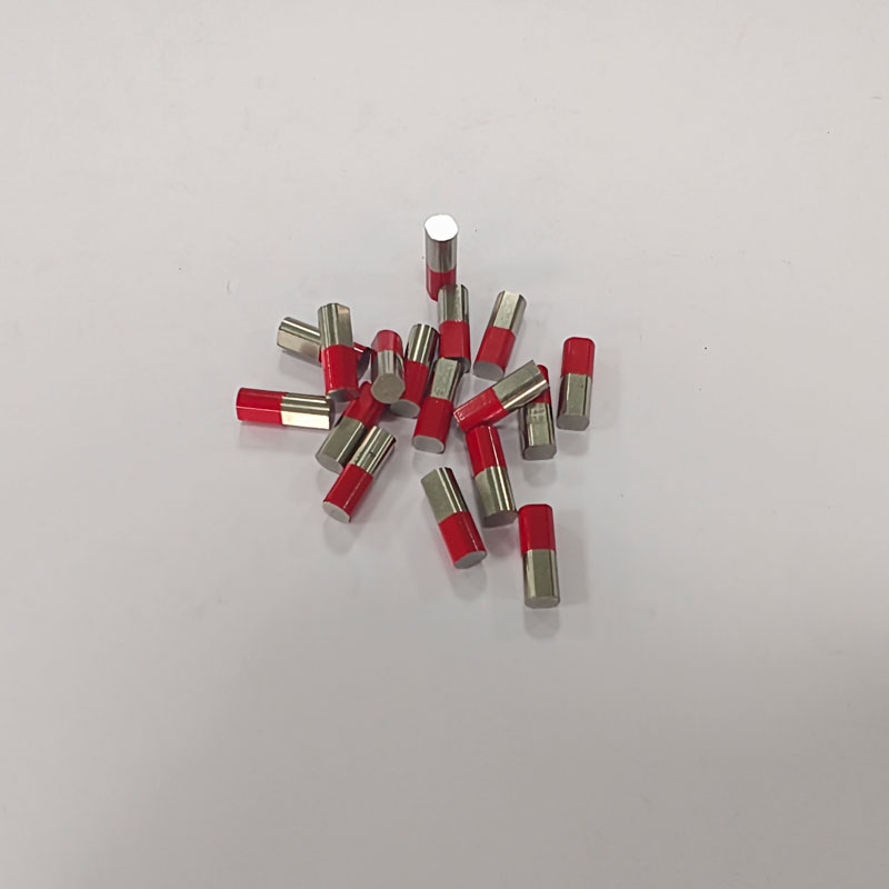 SM-0478102 Half-Red-Painted AlNiCo Cylinder Magnets D8.3(7.35)×23.5mm, Polarity-Marked Sintered Rod Magnets for Education & Precision Applications 3